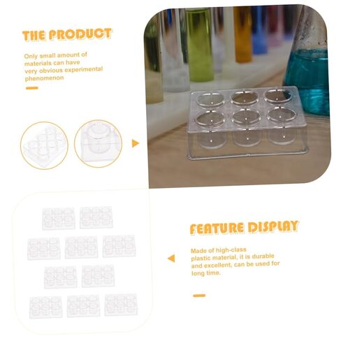 Alipis 10pcs Clear Plastic Reaction Plates Experiment Board for Chemical Reactions for Educational Use and Comparative Experiments in Saudi Arabia