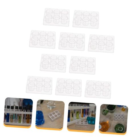 Alipis 10pcs Clear Plastic Reaction Plates Experiment Board for Chemical Reactions for Educational Use and Comparative Experiments in Saudi Arabia