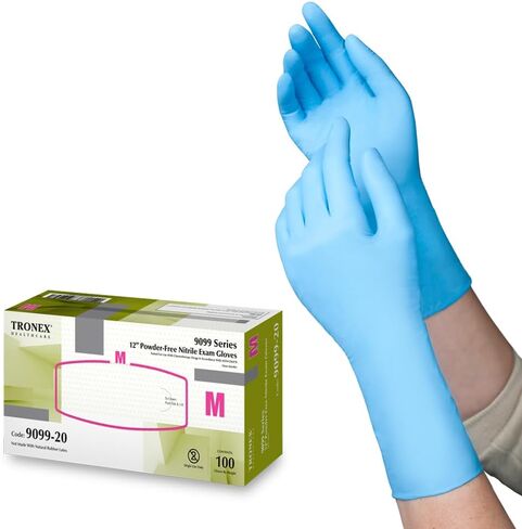 TRONEX 9099 Powder Free XS - XL 12" Long Cuff 5 Mil Thick Nitrile Exam Glove Chemo-Rated Extended Medical Gloves in Kuwait