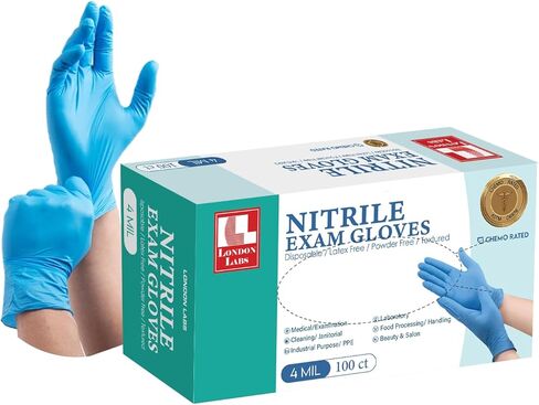 Nitrile Exam Gloves, 4 Mil Thick Chemo-Rated Disposable Gloves, Latex-Free & Powder-Free in Kuwait