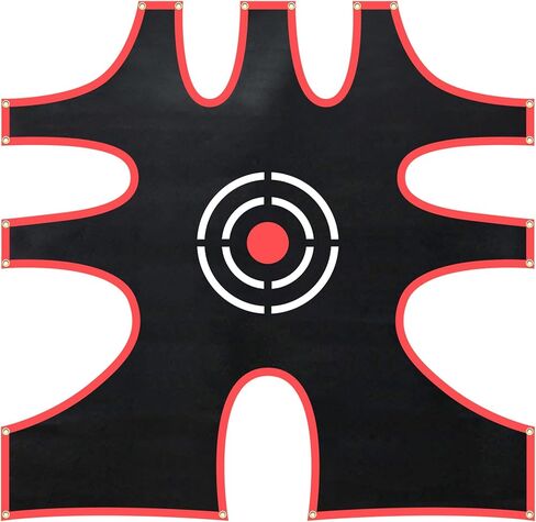 هدف إطلاق النار لاكروس - شبكة PVC عالية الدقة مقاس 6 × 6 أقدام مع 9 مناطق وحبال بنجي للتدريب في الفناء الخلفي - تصميم محمول قابل للطي، هدية للأولاد والبنات والشباب والمدربين in Kuwait