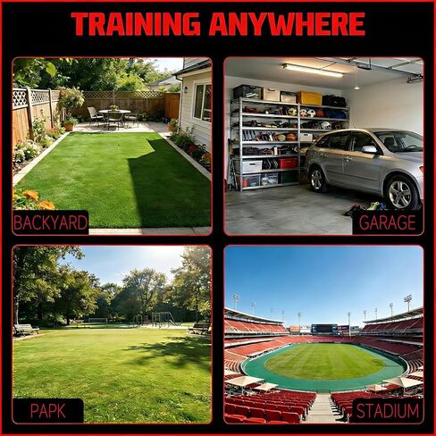 هدف إطلاق النار لاكروس - شبكة PVC عالية الدقة مقاس 6 × 6 أقدام مع 9 مناطق وحبال بنجي للتدريب في الفناء الخلفي - تصميم محمول قابل للطي، هدية للأولاد والبنات والشباب والمدربين in Kuwait