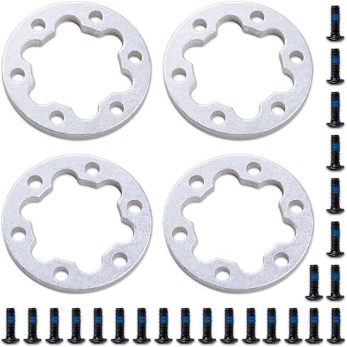 ZORZA 4Pcs Aluminum E-Bike Disc Brake Spacer Kit 6-Hole Universal Bicycle Parts Brake Disc Rotor Washers 2mm/5mm for Cycling Enthusiasts Electric Scooter Gasket Spacer in Saudi Arabia