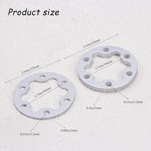 ZORZA 4Pcs Aluminum E-Bike Disc Brake Spacer Kit 6-Hole Universal Bicycle Parts Brake Disc Rotor Washers 2mm/5mm for Cycling Enthusiasts Electric Scooter Gasket Spacer in Saudi Arabia