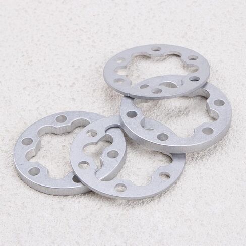 ZORZA 4Pcs Aluminum E-Bike Disc Brake Spacer Kit 6-Hole Universal Bicycle Parts Brake Disc Rotor Washers 2mm/5mm for Cycling Enthusiasts Electric Scooter Gasket Spacer in Saudi Arabia