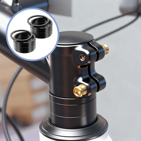 8 Pcs Bicycle Headset Spacer, Aluminum Alloy Bike Headset Stem Spacers Threadless Fork Washer Fit for 1 1/8-Inch Stem (2mm 3mm 5mm 10mm) in Saudi Arabia