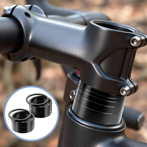 8 Pcs Bicycle Headset Spacer, Aluminum Alloy Bike Headset Stem Spacers Threadless Fork Washer Fit for 1 1/8-Inch Stem (2mm 3mm 5mm 10mm) in Saudi Arabia
