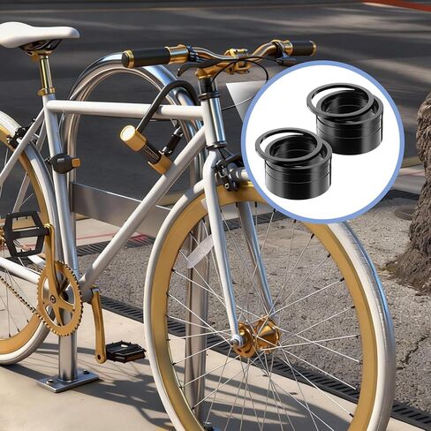 8 Pcs Bicycle Headset Spacer, Aluminum Alloy Bike Headset Stem Spacers Threadless Fork Washer Fit for 1 1/8-Inch Stem (2mm 3mm 5mm 10mm) in Saudi Arabia