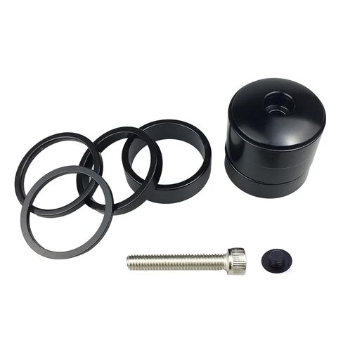 بلات دراجة سماعة فاصل 7 قطع سبائك الألومنيوم MTB الطريق دراجة الجذعية سماعة فاصل صالح 1 1/8 بوصة الجذعية 2/3/5 /10 مللي متر (أسود) (أسود 7 قطع + غطاء علوي) in Kuwait