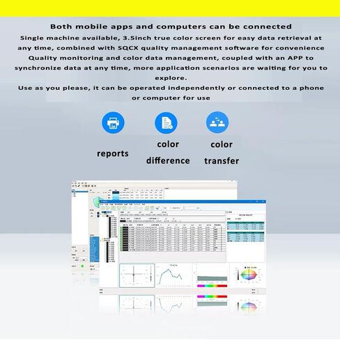 مقياس الألوان الطيفي الرقمي D/8 مقياس الطيف الضوئي المطابق للألوان مع إمكانية التكرار ΔE*ab＜0.1 الفتحة Ø8mm التكرار ΔE*ab＜0.1 الدقة 0.1 24 مجموعة طريقة الشبكة المستوية للمستشعر in Kuwait