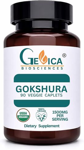 جوكشورا (تريبولوس تيريستريس) – عضوي من وزارة الزراعة الأمريكية، 1500 مجم لكل جرعة، مسحوق عشبي كامل، بدون مستخلص، معتمد من NPOP وBioAgriCert، 90 كبسولة in Kuwait