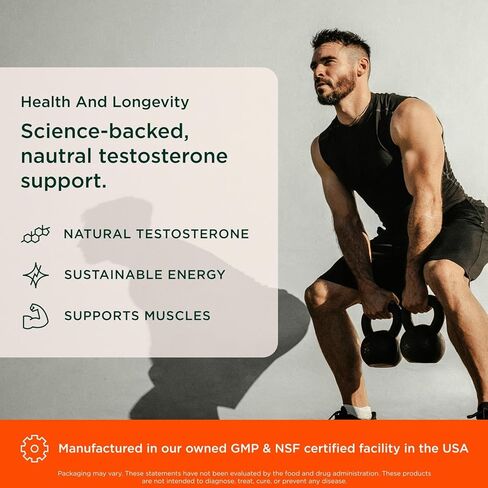 The Genius Brand Test Black Label - Testosterone Supplement for Men - Muscle Support, Energy & Performance Support - with D-Aspartic Acid, Magnesium, Korean Red Ginseng & Vitamins - 120 Capsules in Kuwait