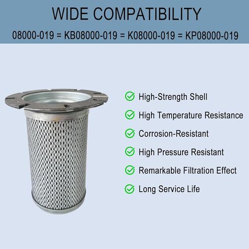 08000-019 Air Oil Separator Spin-On Filter Compatible With Sullivan/Palatek Air Compressor, Replace KB08000-019 in Kuwait