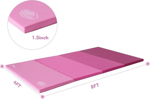 Kangaroo Hoppers Gymnastics Bar Set for Home Gym Exercise, 4×8 FT Gymnastics Mat and Octagon Tumble or Incline Wedge Cheese Mat for Kids Tumbling, Skill Training in Saudi Arabia