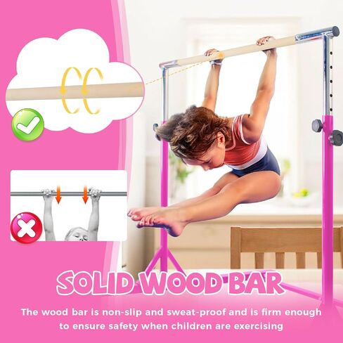 Kangaroo Hoppers Gymnastics Bar Set for Home Gym Exercise, 4×8 FT Gymnastics Mat and Octagon Tumble or Incline Wedge Cheese Mat for Kids Tumbling, Skill Training in Saudi Arabia