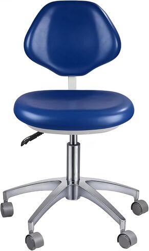 REEHUT Dental Medical Chair Doctor's Stool Adjustable Mobile Chair PU Leather Blue in Kuwait