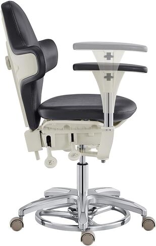 كرسي مجهر مريح من دير، كرسي تجميل طبي للسبا، مقعد دوار للطب الأسنان، مقعد دوار للممارسة الطبية، عسلي in Kuwait