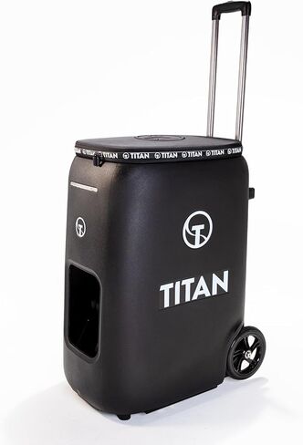 آلة كرات التنس Titan ONE بسعة 130 كرة وتذبذب داخلي | جهاز تحكم عن بعد عبر تطبيق مجاني، سرعة 80 ميلاً في الساعة، محمول بمقبض عربة وعجلات in Kuwait