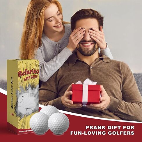 كرات الجولف المتفجرة، 3 عبوات من كرات المقالب - تنفجر عند التأثير، كرات جولف مضحكة صادمة، هدايا لعب الجولف، هدايا الفيل الأبيض للبالغين in Kuwait