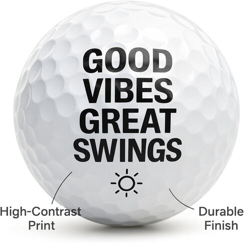 Thorza Inspirational Golf Balls – Fun & Motivational Quote Golf Ball Set (6 Pack), Unique Golf Gift for Men, Dad & Golf Lovers in Kuwait