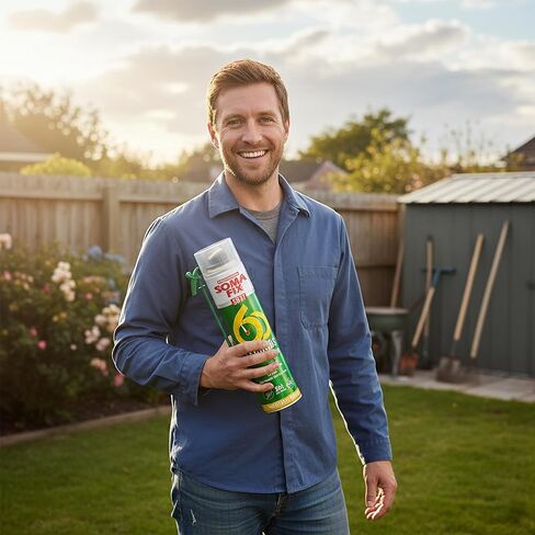 Spray Foam - Grabs in 60 Seconds, Expanding Foam Sealant for Brick, Concrete, Stone & More - Gap Filler with Dual Nozzle + (Gun & Straw) - 26 Oz / 750ml in Kuwait