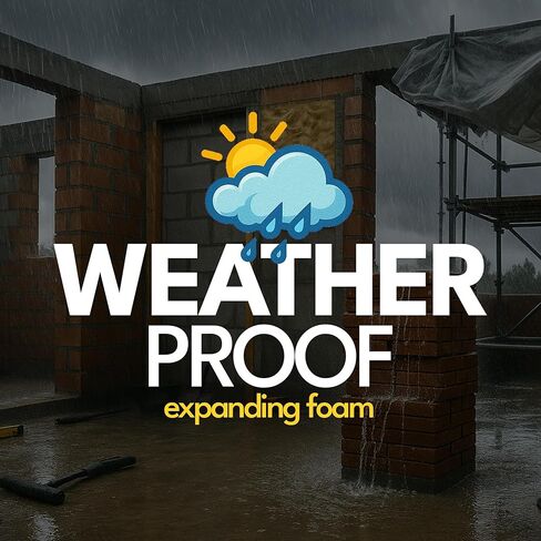 Spray Foam - Grabs in 60 Seconds, Expanding Foam Sealant for Brick, Concrete, Stone & More - Gap Filler with Dual Nozzle + (Gun & Straw) - 26 Oz / 750ml in Kuwait