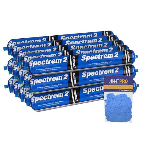 Tremco Spectrem 2 Neutral Cure Silicone Sealant – 20 oz, Medium Modulus Joint Sealant – AWF PRO Gloves Included – Black, Pack of 15 in Saudi Arabia