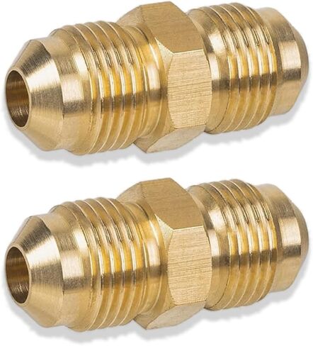 2 قطعة 3/8 "مضيئة ذكر x 3/8" مضيئة ذكر مفاصل توصيل الانابيب محول الغاز ، النحاس مضيئة أنبوب تركيب أنبوب المقرنة in Saudi Arabia