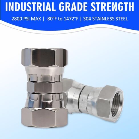 JIC 304 Stainless Steel Female Swivel Union, 3/4“ Female x 3/4" Female in Saudi Arabia