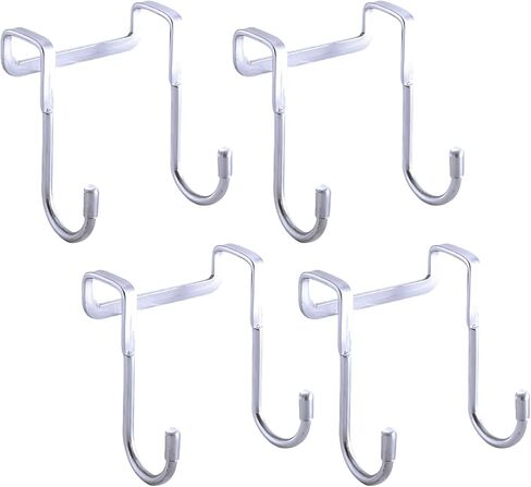 Over Cabinet Door Hook & Wardrobe Door Hook, Stainless Steel Hanging Hooks for Towels, Bags, Clothes – Bathroom Door Hooks for Towels, Kitchen Cabinet Hooks, Wardrobe Hooks, Dorm Room Hangers (2PCS) in Saudi Arabia