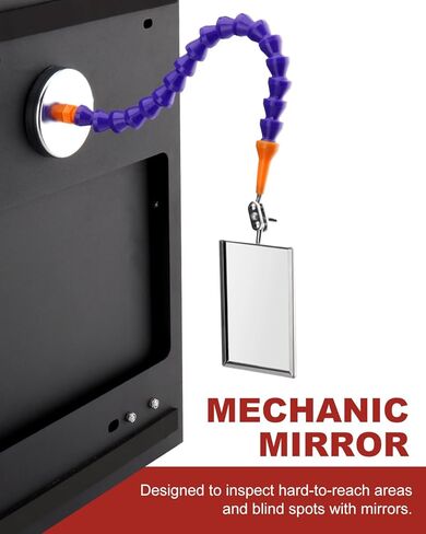 Inspection Mirrors Welding Mechanic Mirror with Magnetic Base Adjustable Arm Machine Tool for Technicians Auto Mechanics for Use in Confined Spaces in Kuwait
