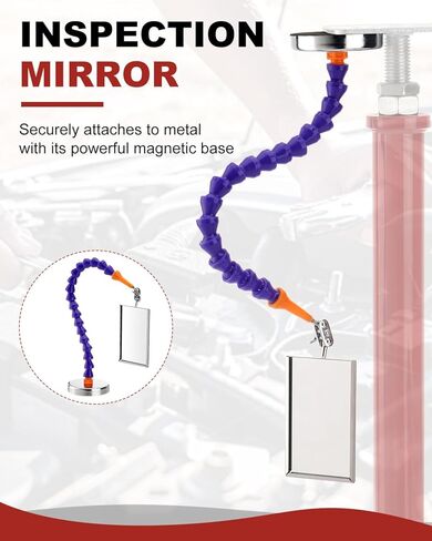 Inspection Mirrors Welding Mechanic Mirror with Magnetic Base Adjustable Arm Machine Tool for Technicians Auto Mechanics for Use in Confined Spaces in Kuwait