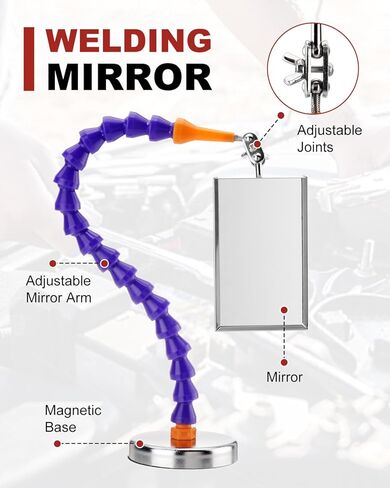 Inspection Mirrors Welding Mechanic Mirror with Magnetic Base Adjustable Arm Machine Tool for Technicians Auto Mechanics for Use in Confined Spaces in Kuwait