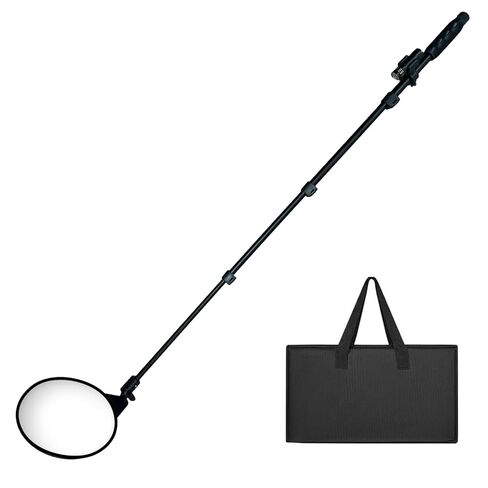 Under Vehicle Inspection Mirror, 8-Inch, LED Light, 180° Adjustable， Telescopic Handle – Security Mirror for Car, Workshop & DIY Use in Saudi Arabia