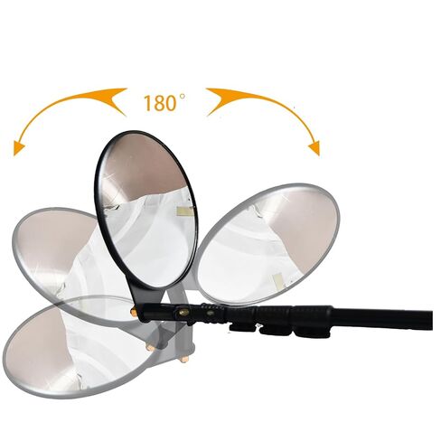 Under Vehicle Inspection Mirror, 8-Inch, LED Light, 180° Adjustable， Telescopic Handle – Security Mirror for Car, Workshop & DIY Use in Saudi Arabia