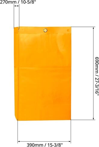 QWORK Replacement Janitorial Cart Bag, 4 Pack 24 Gallon Waterproof Large Capacity Housekeeping Commercial Replacement Cleaning Cart Bag for Collecting Trash or Clothing (Yellow) in Saudi Arabia