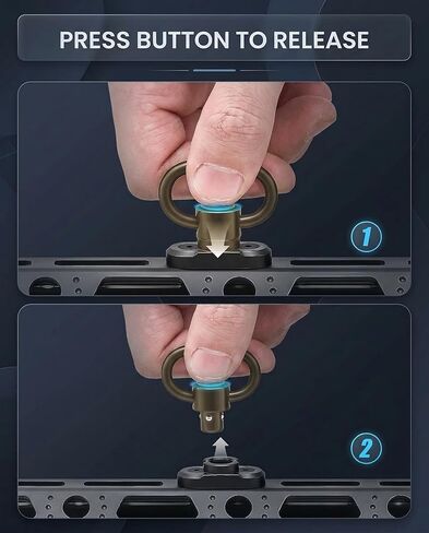 QD S l i n g S w i v e l Mount, Tactical Heavy Duty QD Quick Detach/Release 1.25" Loop Heavy Duty Push Button S w i v e l s - Black (Pack of 2) Push Button in Kuwait