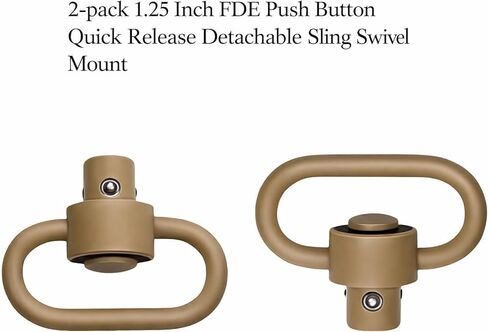 QD S l i n g S w i v e l Mount, Tactical Heavy Duty QD Quick Detach/Release 1.25" Loop Heavy Duty Push Button S w i v e l s - Black (Pack of 2) Push Button in Kuwait
