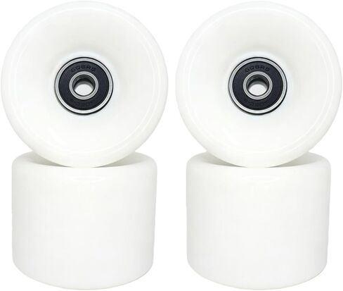 60mm 88A Skateboard Wheels with Bearings, Set of 4 - Durable Wheels for Street Skating, Skate Park Tricks & Cruising, Fits Standard Skateboards in Kuwait