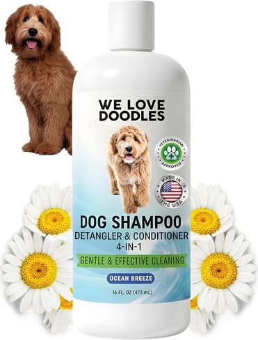 نحن نحب شامبو الكلاب ، والبلسم ، و detangler - شامبو للكلاب ، و Goldendoodles ، و doodles و Doidles ، لشعر الحيوانات الأليفة المليئة بالحيوانات والبشرة الحساسة ، المصنوع في الولايات المتحدة الأمريكية ، Breeze ، 16 أوقية in Kuwait