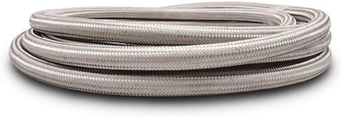 Vibrant Performance 11943 Stainless Steel Braided Flex Hose (5ft Roll of ; AN Size: -16; Hose ID 0.89") in Kuwait