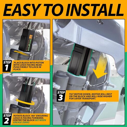 TS-Block Y-TS، إسفين موفر للرافعة لياماها 2023+ إلى 150hp و200hp الحالي، دعم المحرك الخارجي، رام واحد، ملحقات القوارب العائمة، موفرات الرافعة للمحرك الخارجي in Kuwait