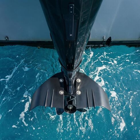 Universal Whale Tail Hydrofoil Stabilizer Fin Kit for Outboard & Stern Drive Motors (5-150 HP) - Enhance Performance & Stability (Classic Black) in Saudi Arabia