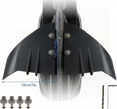 Universal Whale Tail Hydrofoil Stabilizer Fin Kit for Outboard & Stern Drive Motors (5-150 HP) - Enhance Performance & Stability (Classic Black) in Saudi Arabia