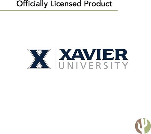 ربطة عنق من Desert Cactus Xavier University - ربطة عنق أوهايو XU Musketeers 100% بوليستر مع شعار، مرخصة رسميًا (النمط A) in Saudi Arabia