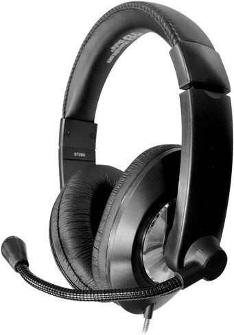 HamiltonBuhl Smart-Trek Deluxe Stereo Headset with in-Line Volume Control and USB Plug, Noise Canceling Mic, Black (50 Pack) in Saudi Arabia