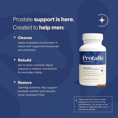 Prostate Supplements for Men 2 Pack - Supports Urinary Flow & Bladder Control | Probiotics + Black Walnut, Nettle, Turmeric, Lycopene, Pumpkin Seed, Vitamin D3 & K2, Zinc + Selenium, 60 Caps in Saudi Arabia