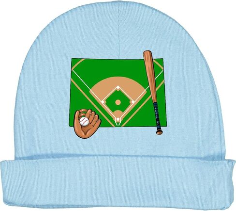 inktastic Colorado Baseball Diamond with Bat and Glove Baby Beanie Hat in Saudi Arabia
