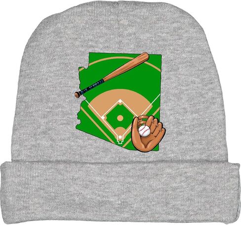 inktastic Arizona Diamond Baseball with Bat and Glove Baby Beanie Hat in Saudi Arabia