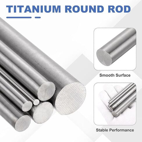 TC4 Solid Titanium Rod Used for Aerospace Model Mechanical Industry Shafts, Length 200mm,8 * 200mm in Saudi Arabia